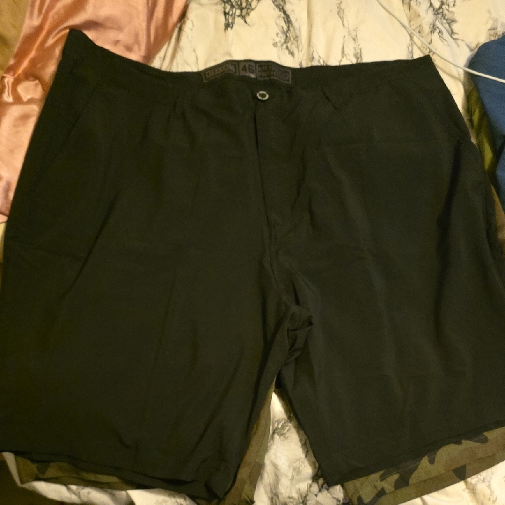 DIXXON Black Flat Front Men's Shorts